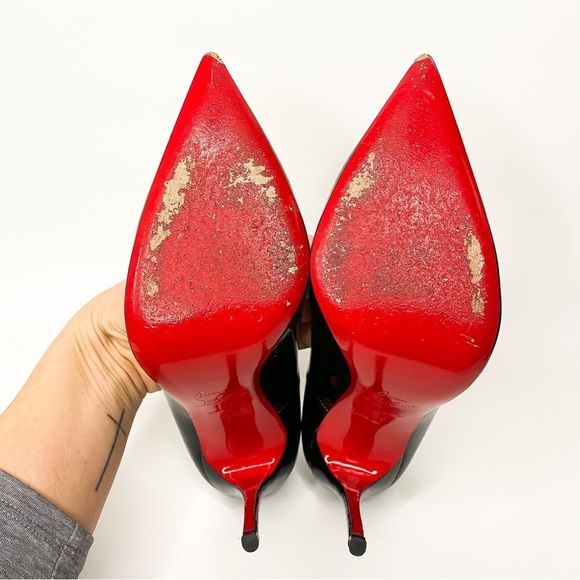 Christian Louboutin So Kate Patent Black 120mm Heels Authentic 38 - Picture 8 of 13